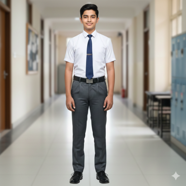Boys' Formal Charcoal Grey School Trousers
