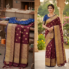 Elegant Banarasi Silk Saree – Handwoven Festive & Wedding Collection
