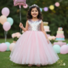 Princess Sparkle Sequined Tulle Birthday Frock