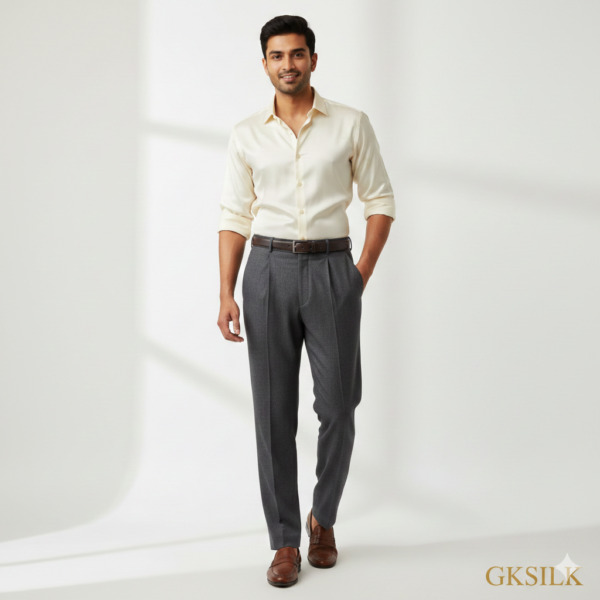 The Heritage Pleated Trouser High-Waisted Structured Dress Pant